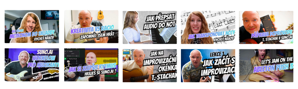 Náhledy videolekcí z online knihovny Hudební inspirace